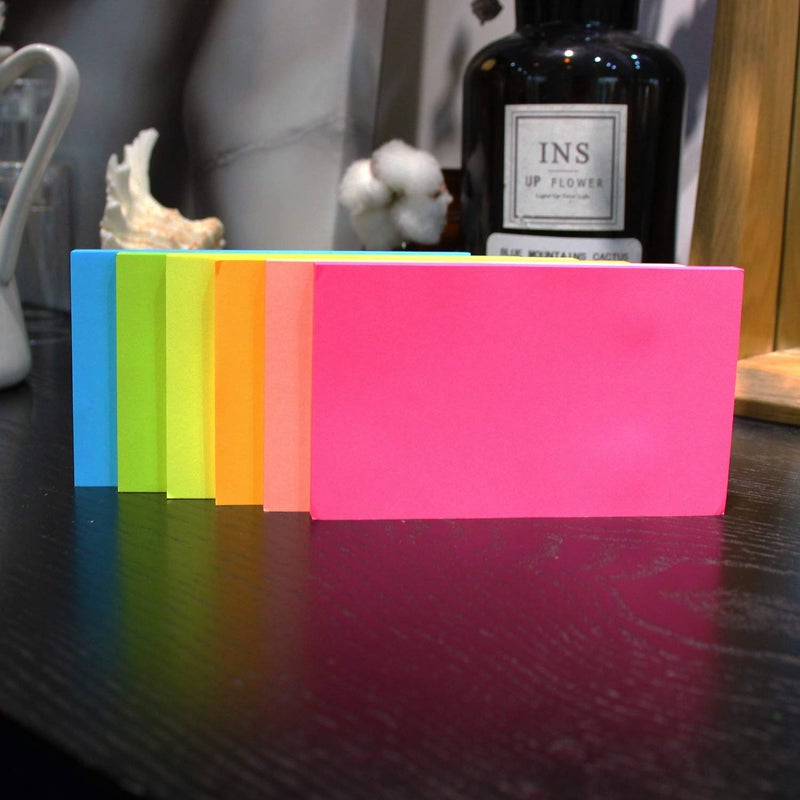 Vanpad Sticky Notes 4x6 in Bright Stickies Colorful Super Sticking Power Memo Pads Strong Adhesive 6 Pads/Pack 48 Sheets/pad - Image 4